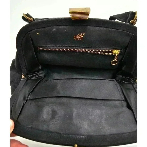 Vintage MM Morris Moskowitz Black Clutch - Picture 4 of 9